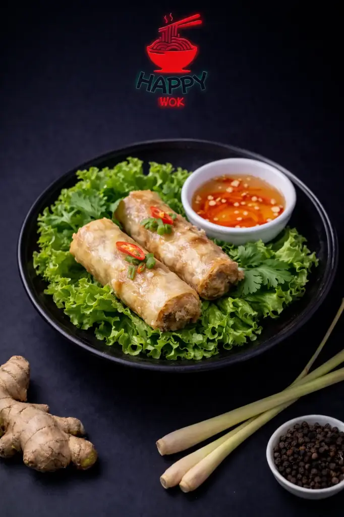 6-Vietnamesische Frühlingsrollen mit Fleisch (2 Stück) 