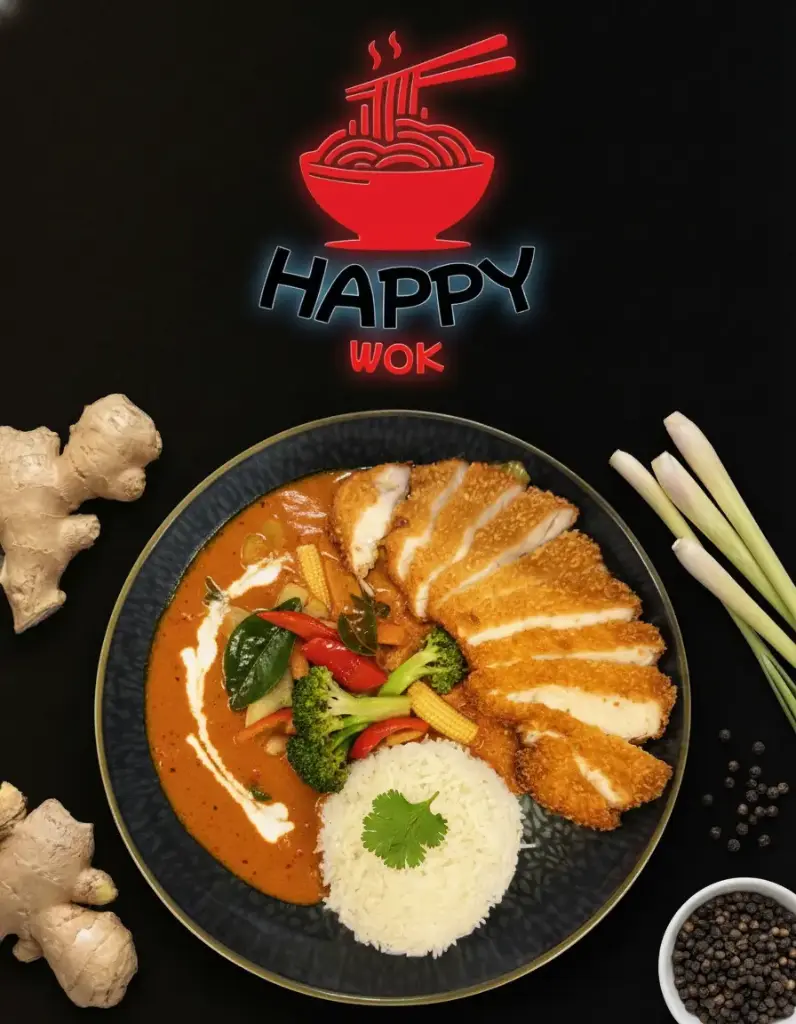 30- UC GA CARI DO - pan. Hühnerfleischmit  rotem Thai Curry, Kokosmilch-Sauce 