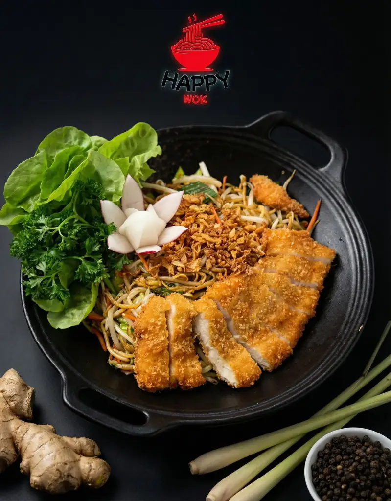 87 - Udon mit Hühnerfleisch- Sojasauce