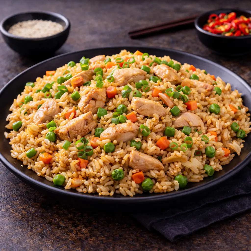 100-Hühnerfleisch-geb. Reis-COM RANG GA 