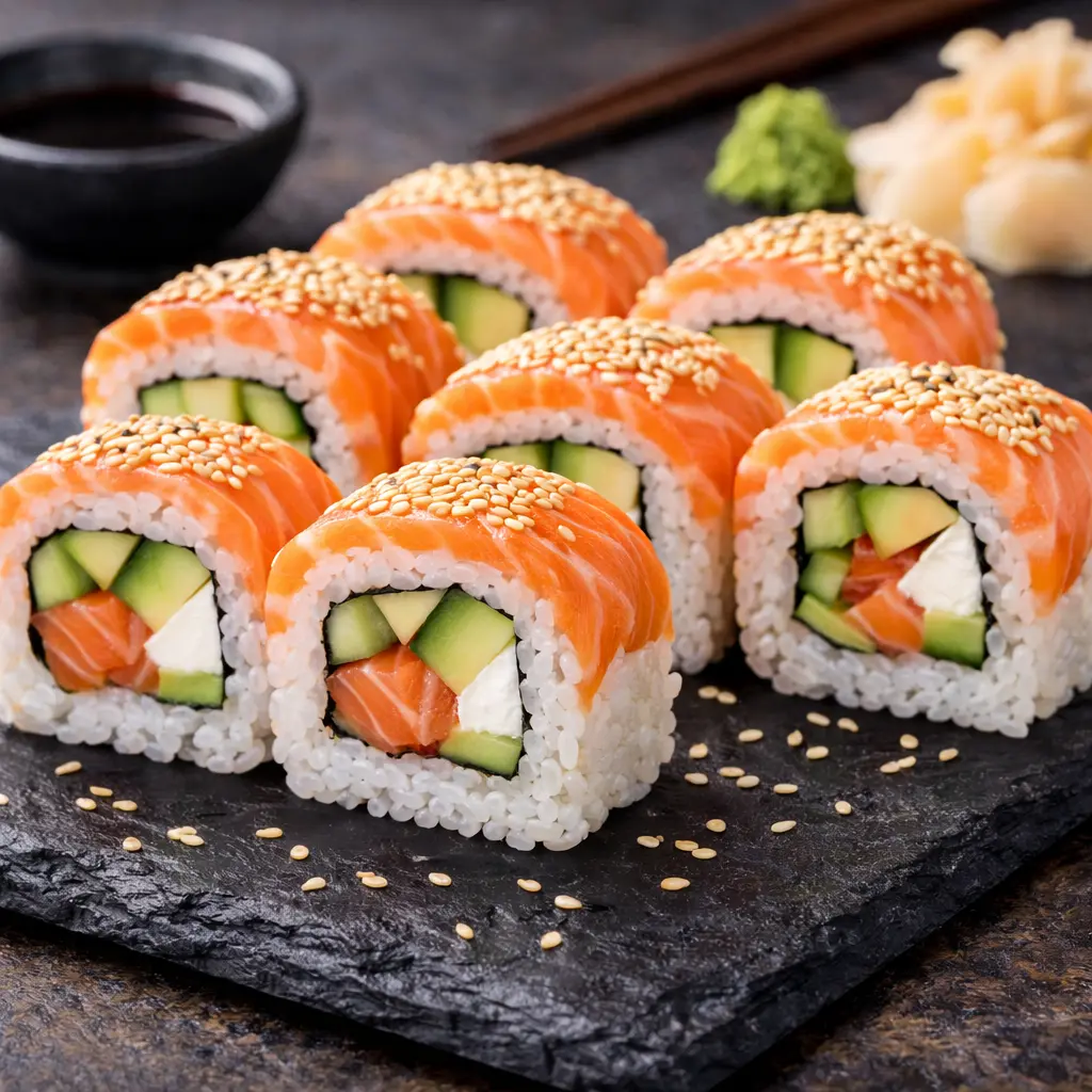 S35 Alaska Inside Out: mit Lachs, Avocado und Sesam