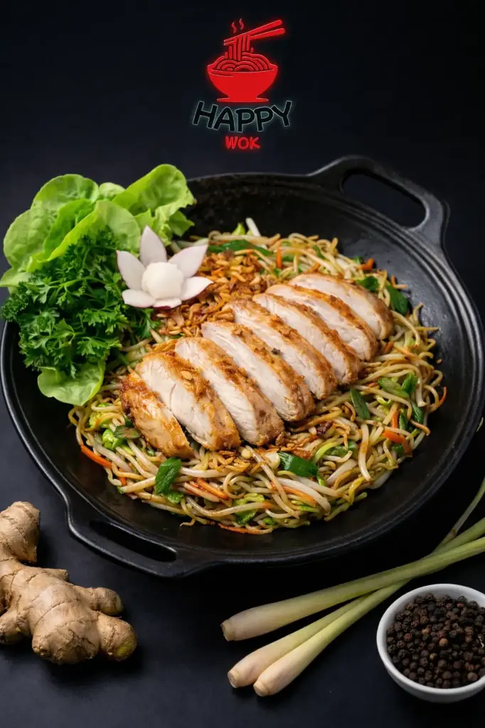 70-MI XAO GA - Gebratene Nudeln- Hühnerfleisch