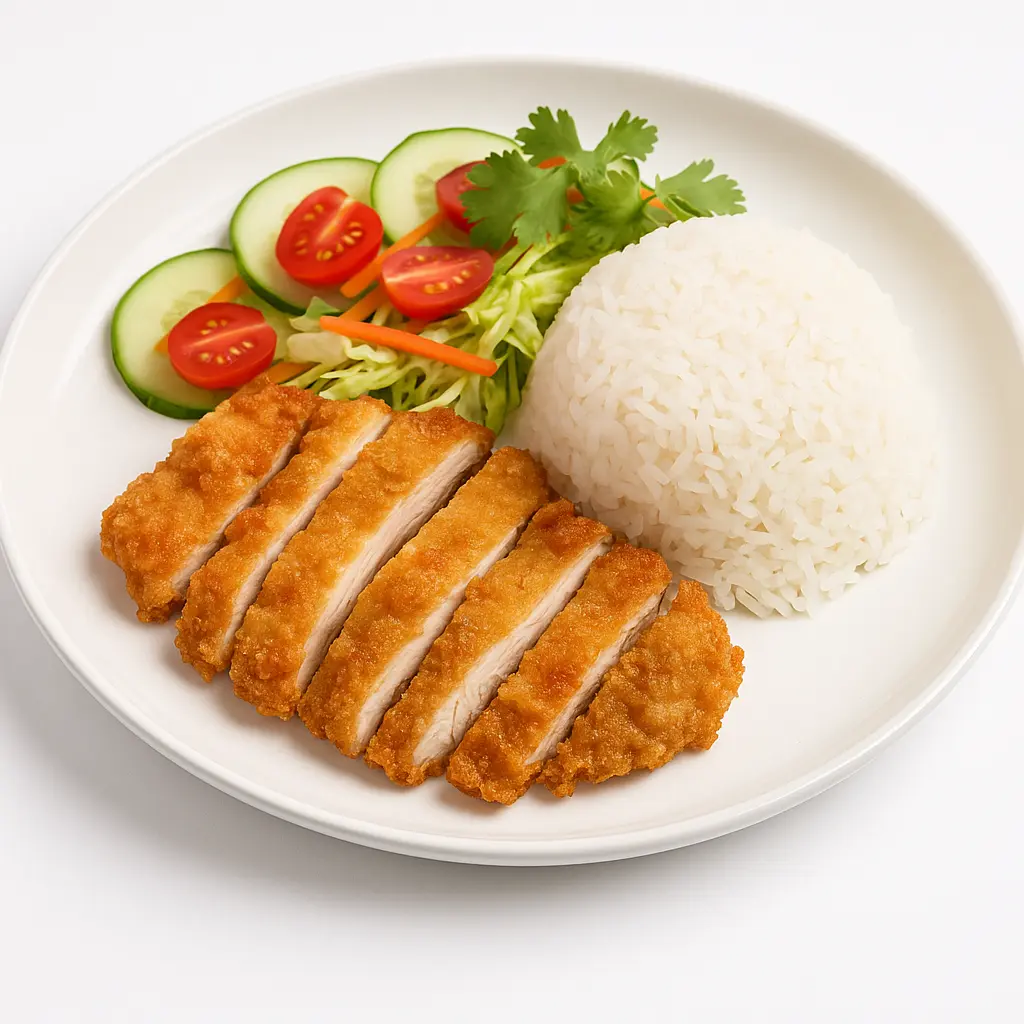 30D - Paniertes Hühnerfleisch mit Gemüse, Süß-Sauer Soße