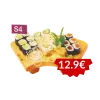 S4 - Sushi-Box - 4x Avocado Maki, 4x Gurken Maki4x Thunfisch Maki, 4x Lachs Maki 8x Gegrillter Lachs, Sesam - D