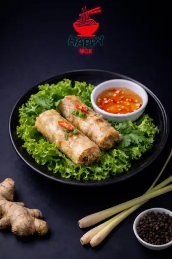 6-Vietnamesische Frühlingsrollen mit Fleisch (2 Stück) 