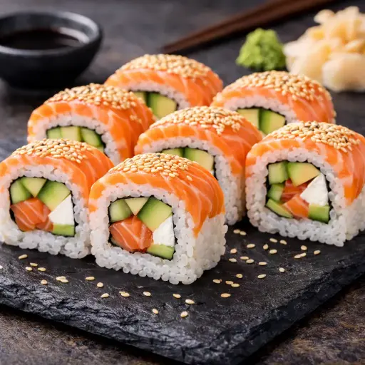 S35 Alaska Inside Out: mit Lachs, Avocado und Sesam